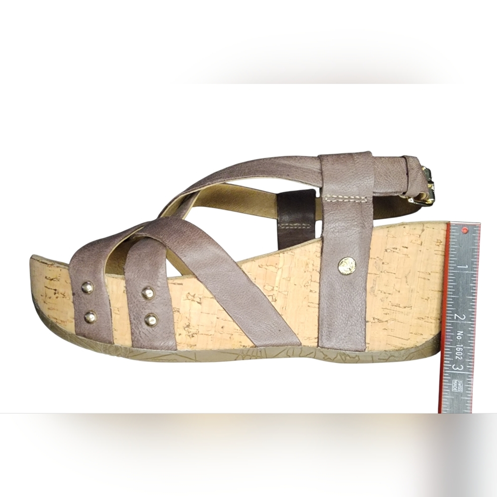 Formentera Cross Straps Wedge Sandals, Womens 38 EU (7-7.5 US) - Picture 9 of 11